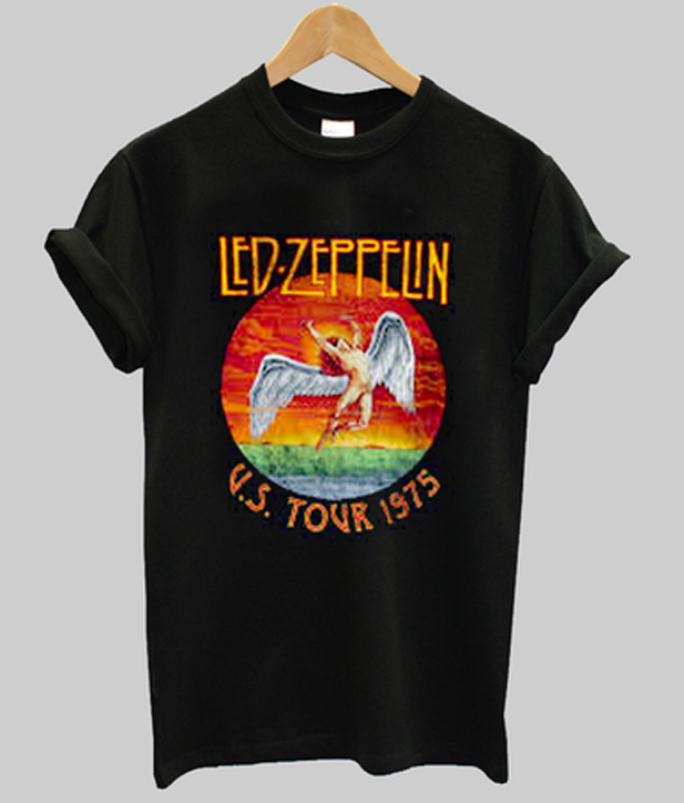 led zeppelin 1975 tour shirt