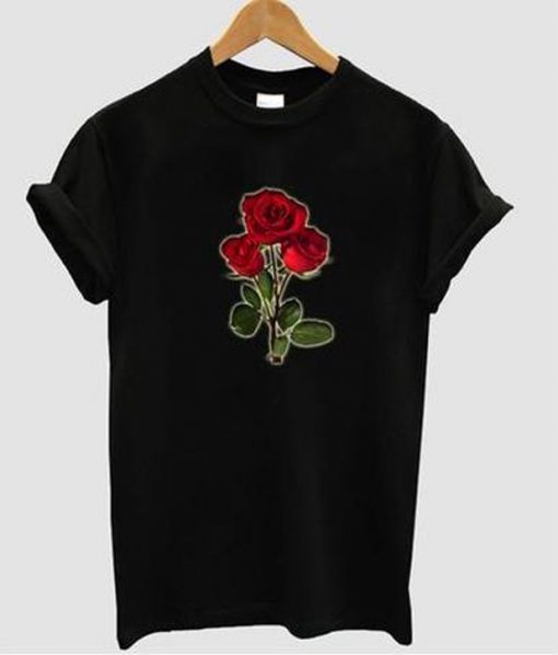 3 red rose t-shirt