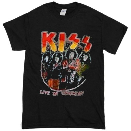 kiss live in concert tshirt