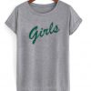 Girls green letters tshirt