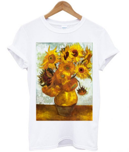 van gogh sun flower t-shirt