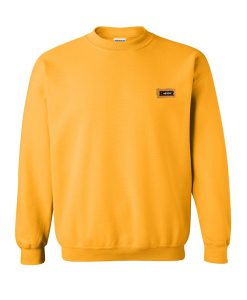 plain lace up yellow sweatshirt