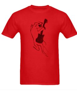 dog with guitar tshirt