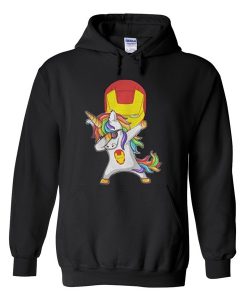 iron man unicorn dabbing hoodie
