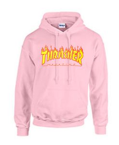 thrasher magazine pink hoodie