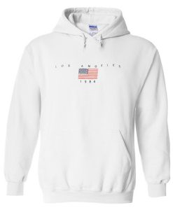 los angeles 1984 USA flag hoodie