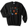 planets solar system and satrs sweatshirt