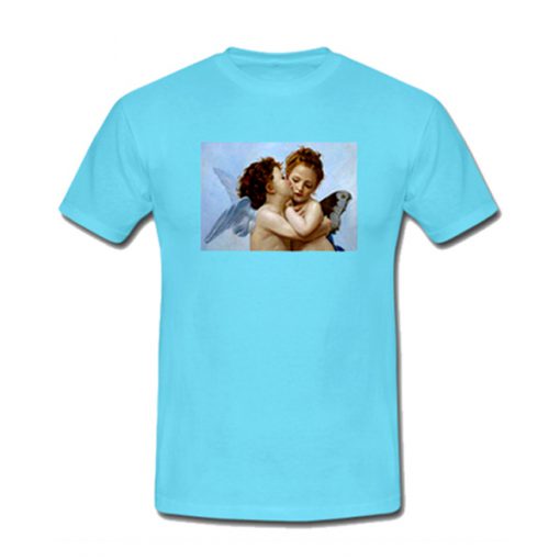 kiss angel light blue tshirt