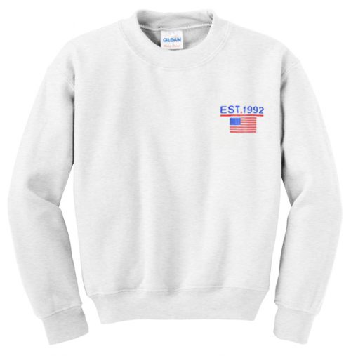 american flag est 1992 sweatshirt