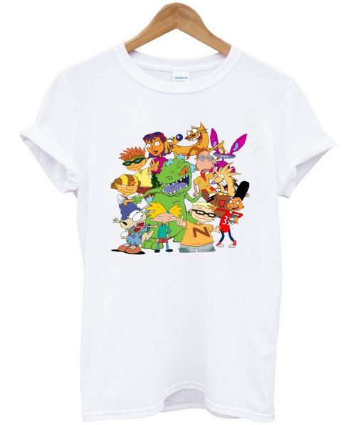 90's cartoon mash up nickelodeon t-shirt