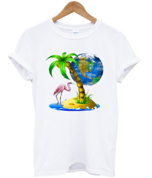 tropical beach t-shirt