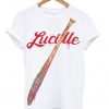walking dead lucille baseball bat t-shirt
