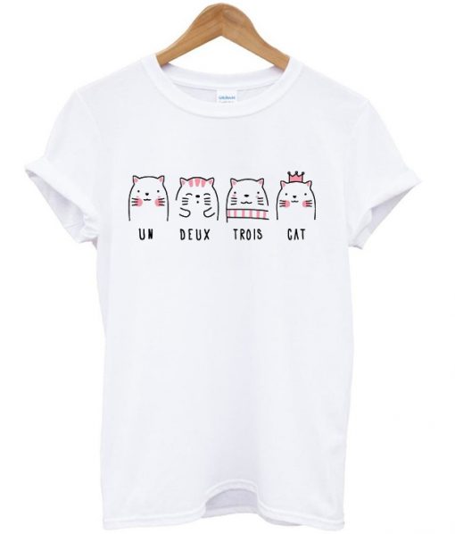 un deux trois cat t-shirt