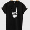 skeleton hand metal t-shirt