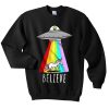unicorn flying saucer alien sweatshirt