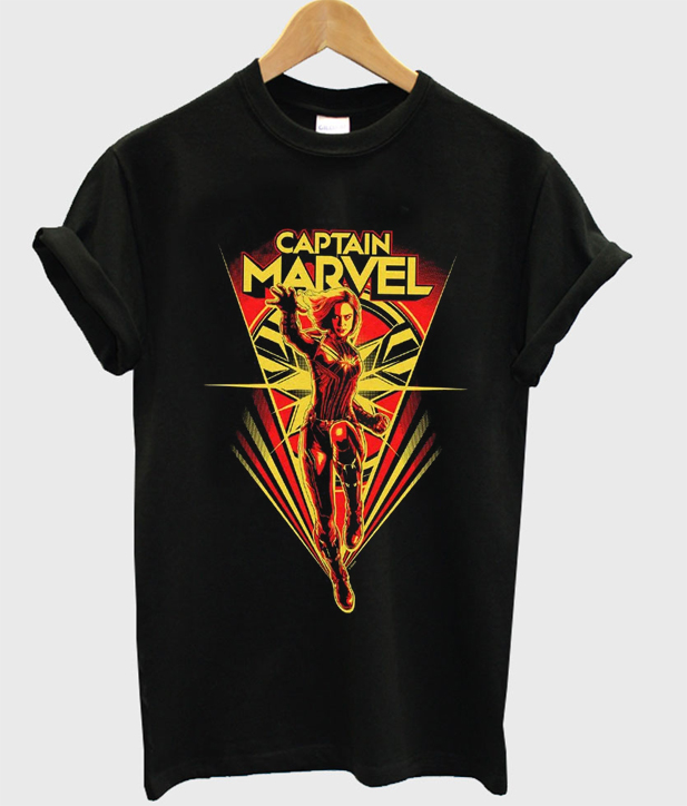 captain marvel flying V t-shirt