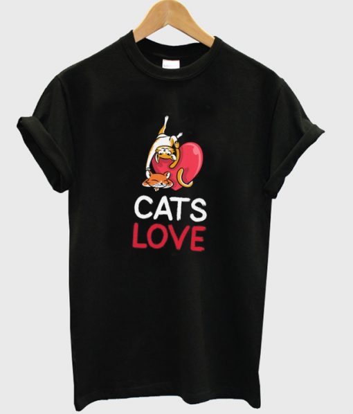 cats love t-shirt