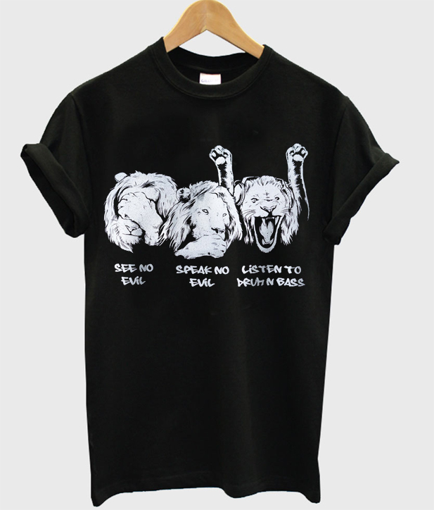 drum and bass lions tshirt
