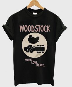 woodstock music love peace t-shirt