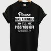 please take a number t-shirt