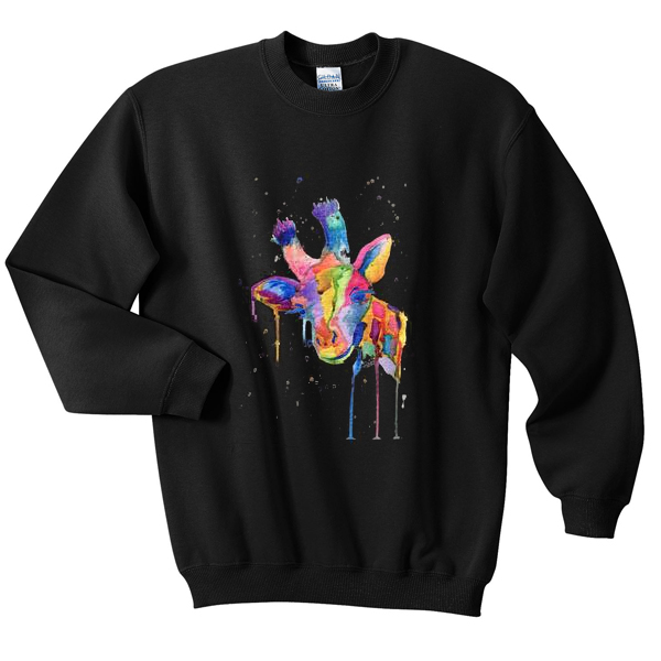 rainbow giraffe sweatshirt