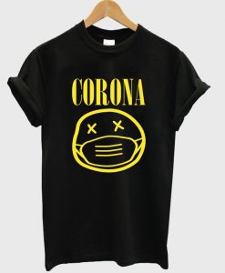 smile corona emoticon t-shirt