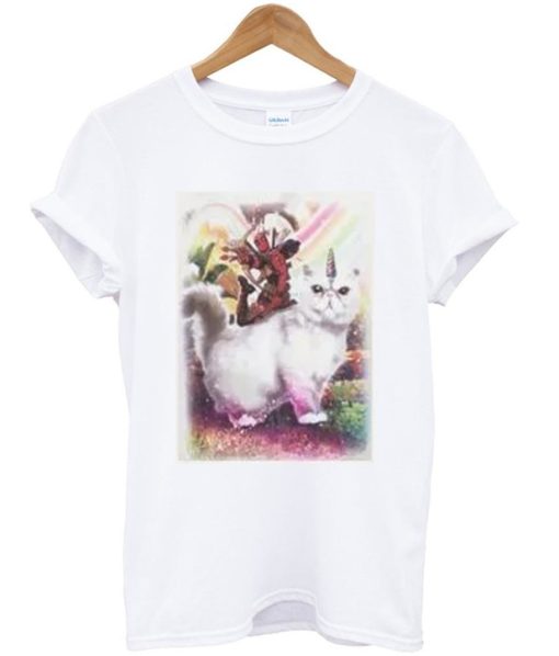 Deadpool And Cat Unicorn T Shirt